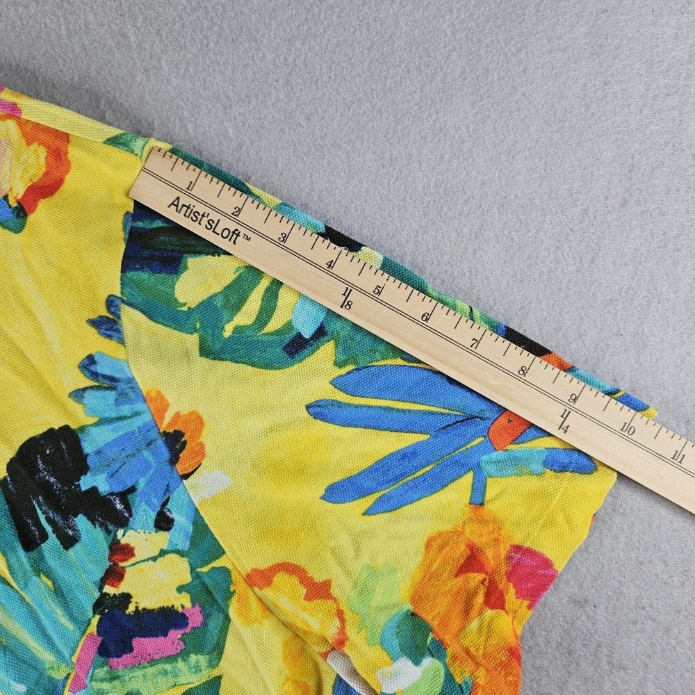 Polo Ralph Lauren Polo Shirt Mens 2XL Yellow Floral Tropical Hawaiian Print - Picture 7 of 10